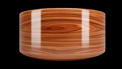 Polished wood bowl, glossy grain