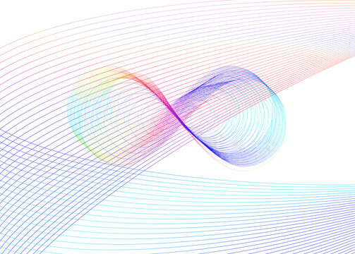 Linear Infinity Techno Shape with Room for Copy