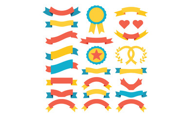 Set of Colorful Ribbon