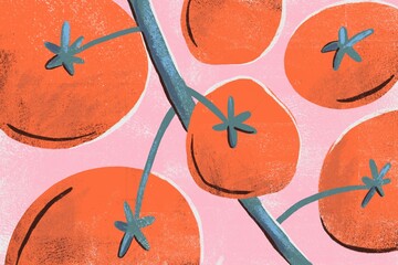 Tomato background illustration
