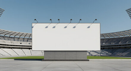 Obraz premium Blank Advertising Board in Stadium