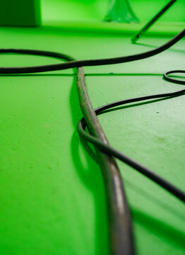 Studio Cables on Chroma Key Floor