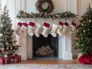 A holiday celebration with hand-crafted wreaths, tree ornaments, and DIY stockings