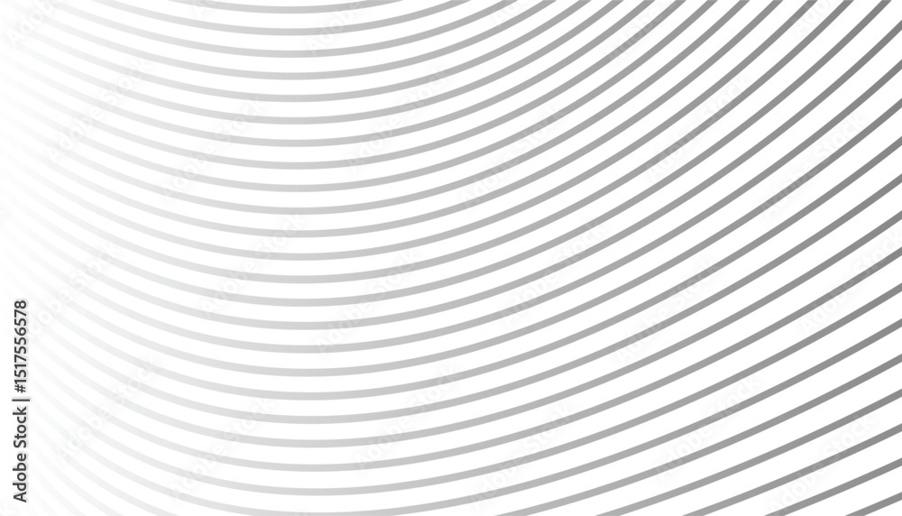 Poster Abstract technology curved lines background. Gray line design for magazine cover. modern circle line pattern. geometric texture. vector background
