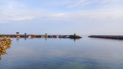 Fototapeta premium fishing boats on the pier