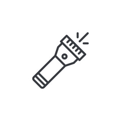 Flashlight line icon