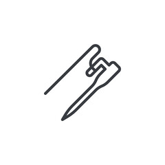 Tent Peg line icon