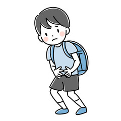 不安を抱える子供のイラスト