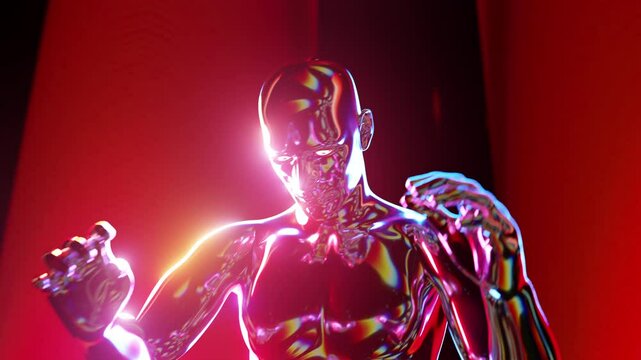 Confused Chrome Man VJ Loop - Powered by Adobe