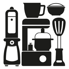 set of kitchen appliances