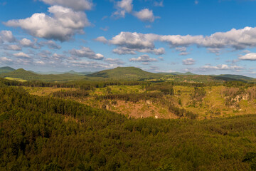Landscape photography full of forests, rocks and paths