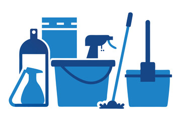 set of cleaning products