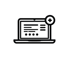 Obraz premium Virtual Clinic icon representing telemedicine services, digital healthcare