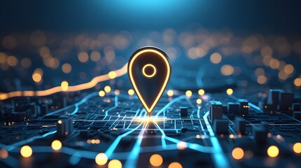 Location Pin Map Digital Tracking