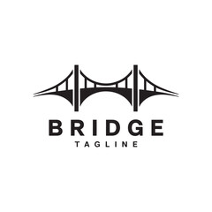 Unique bridge logo Modern and minimalist vector and abstract logo