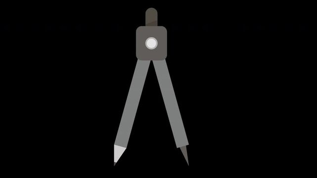 Precise drawing tool elegant design timeless classic geometry instrument perfect for projects on a Transparent Background