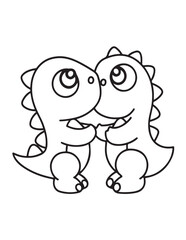 Cute dinosaur coloring book, cute dinosaur coloring page, line art, victor, illustration, black-white, dinosaur, coloring book, coloring pages, bold & easy, dinosaur coloring book, dinosaur coloring