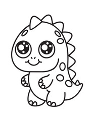 Cute dinosaur coloring book, cute dinosaur coloring page, line art, victor, illustration, black-white, dinosaur, coloring book, coloring pages, bold & easy, dinosaur coloring book, dinosaur coloring