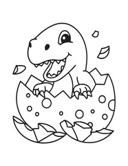 Cute dinosaur coloring book, cute dinosaur coloring page, line art, victor, illustration, black-white, dinosaur, coloring book, coloring pages, bold & easy, dinosaur coloring book, dinosaur coloring