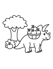 Cute dinosaur coloring book, cute dinosaur coloring page, line art, victor, illustration, black-white, dinosaur, coloring book, coloring pages, bold & easy, dinosaur coloring book, dinosaur coloring