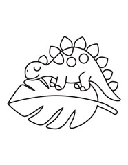 Cute dinosaur coloring book, cute dinosaur coloring page, line art, victor, illustration, black-white, dinosaur, coloring book, coloring pages, bold & easy, dinosaur coloring book, dinosaur coloring