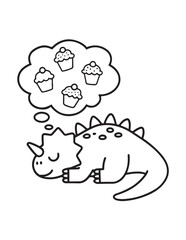 Cute dinosaur coloring book, cute dinosaur coloring page, line art, victor, illustration, black-white, dinosaur, coloring book, coloring pages, bold & easy, dinosaur coloring book, dinosaur coloring