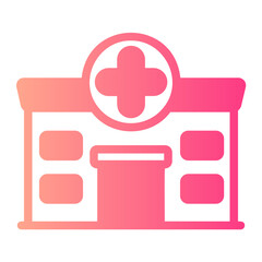Fototapeta premium hospital gradient icon