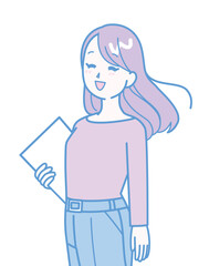 オフィスで働く女性