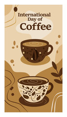 International Day of Coffee Illustration Set-01