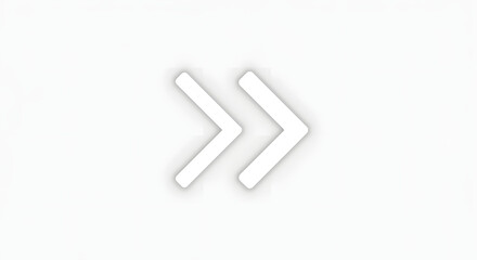 Obraz premium Minimalist White Background with Forward Arrow Icon for Technology and Business