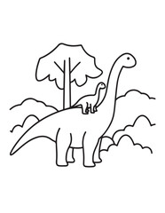 Cute dinosaur coloring book, cute dinosaur coloring page, line art, victor, illustration, black-white, dinosaur, coloring book, coloring pages, bold & easy, dinosaur coloring book, dinosaur coloring