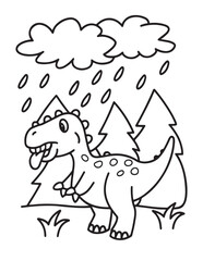 Cute dinosaur coloring book, cute dinosaur coloring page, line art, victor, illustration, black-white, dinosaur, coloring book, coloring pages, bold & easy, dinosaur coloring book, dinosaur coloring