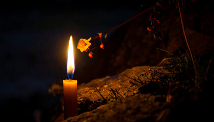 Candle Flame in Darkness: Remembrance and Hope