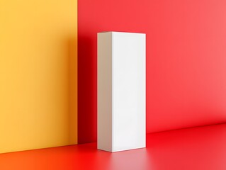 Opened 3D door frame with a red carpet leading to an empty room, a concept of success and new business opportunities