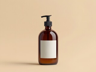 Bottle of white wine on red background isolated with no label