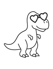Cute dinosaur coloring book, cute dinosaur coloring page, line art, victor, illustration, black-white, dinosaur, coloring book, coloring pages, bold & easy, dinosaur coloring book, dinosaur coloring