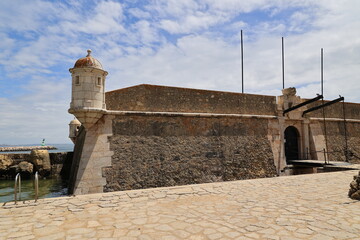 Forte da Bandeira, fortress in the port of Lagos, Algarve, Portugal  