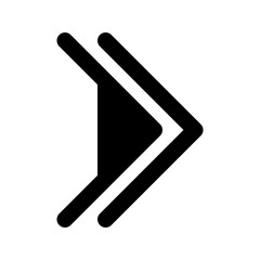 arrow double caret right next glyph icon