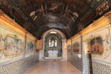 Interior view of the old church of the Sanctuary of Our Lady of Mercy-Loulé, Portugal