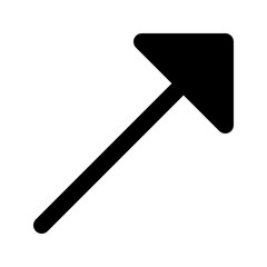 arrow up right diagonal direction glyph icon