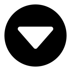 caret circle arrow down glyph icon © Bamicon_Labs