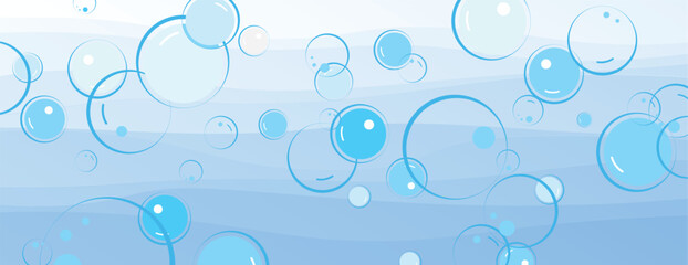 background with flying soap bubbles	