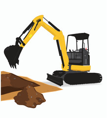 Heavy Duty Masterpiece: Bold Excavator Art for Your Projects