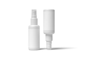 Spray bottle mockup on white background