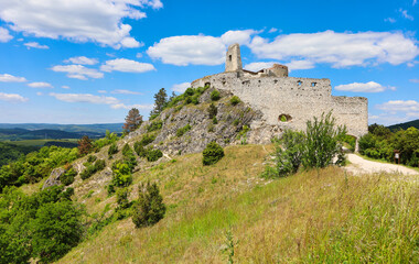 Slovakia - Ruin of castle Cachtice at day