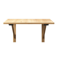 Elegant light wood table reflecting minimalist design ideal for modern on transparent background