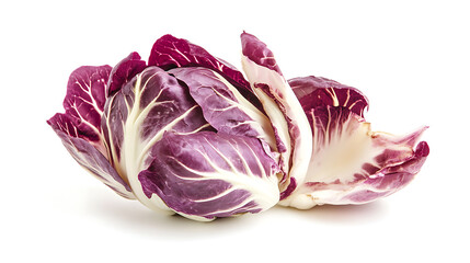 Obraz premium red cabbage isolated on white background