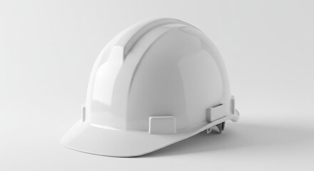 Fototapeta premium White Hard Hat: A Minimalist Safety Gear Image