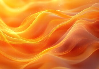 Abstract design of swirling, glowing orange fabric textures.