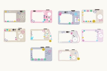 Y2K Digicam Aesthetic Illustration